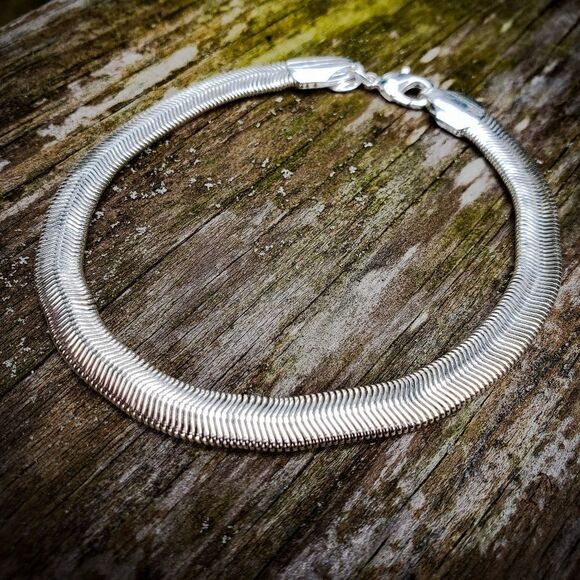 Silver Snake Chain & Bracelet Set - Picture 2 of 3